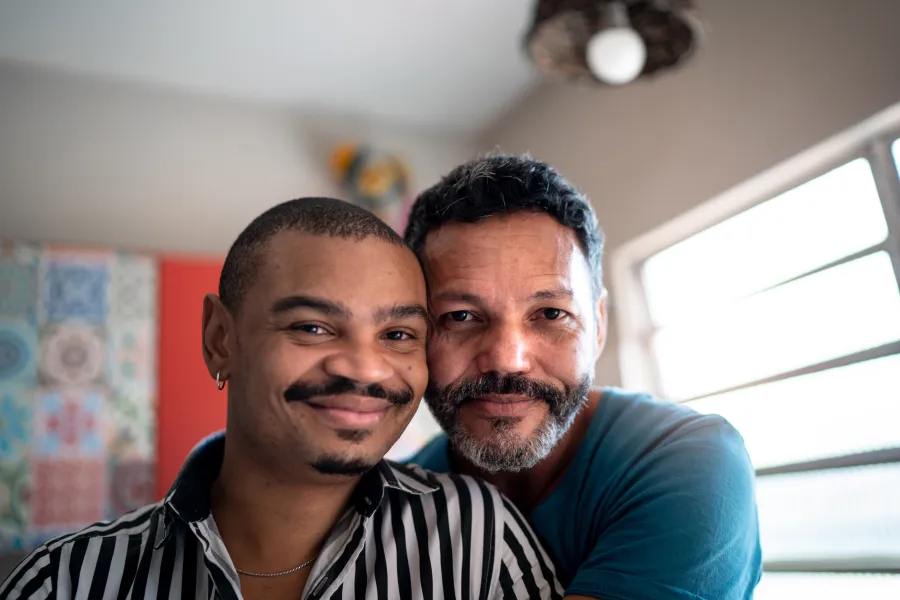 two men taking a selfie