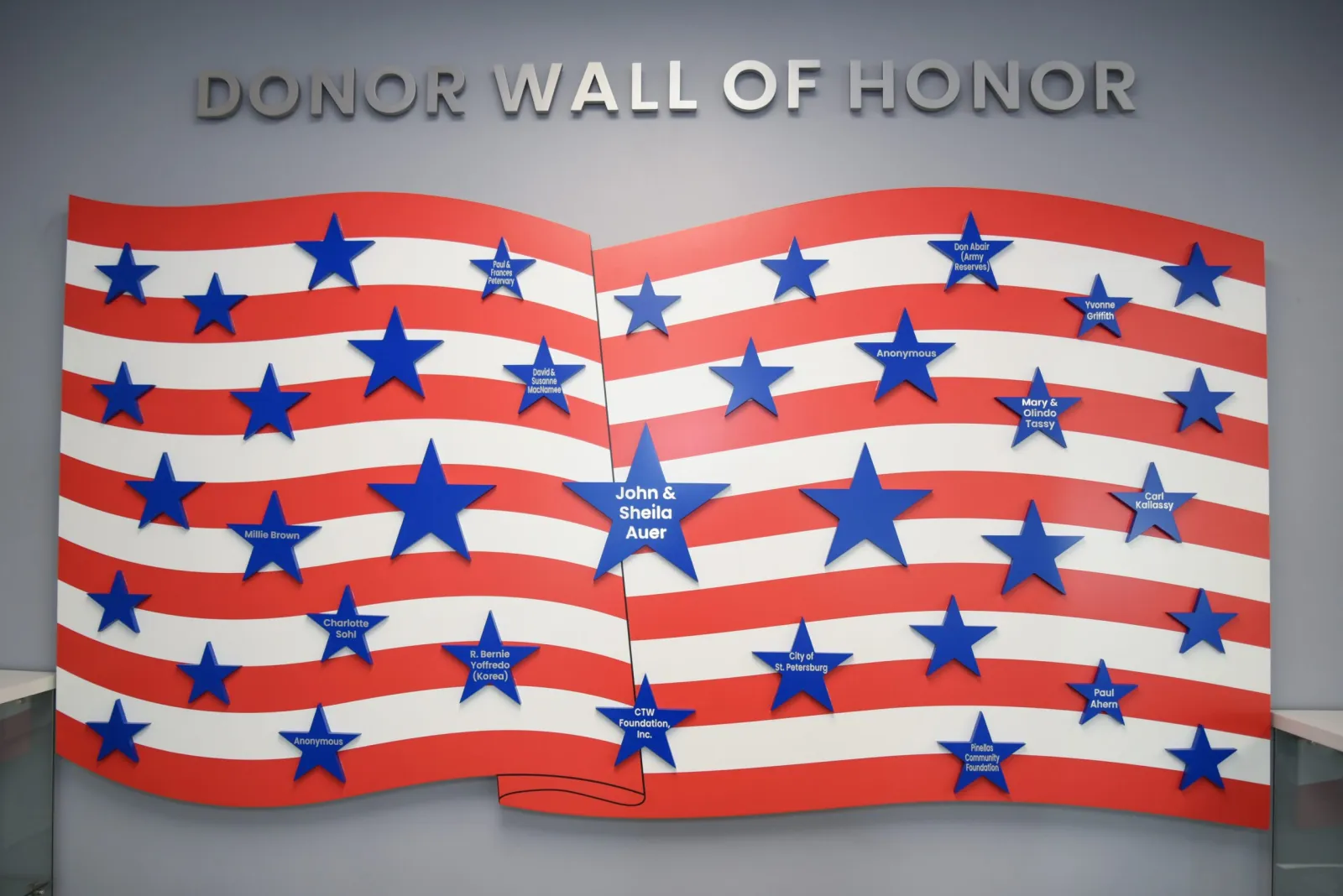a flag with stars